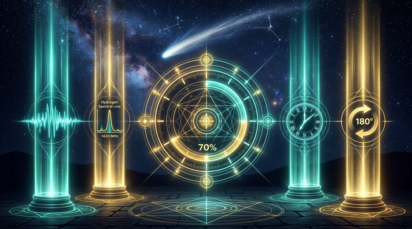 Four luminous pillars and 70% proof meter