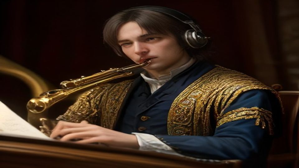 Saxophone with J.S. Bach conducting — big band juicy juicy