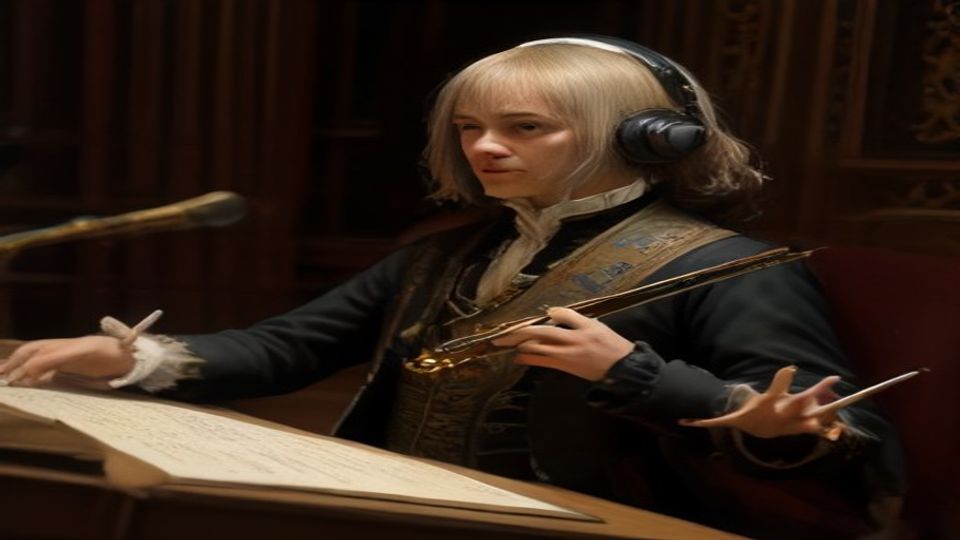 Full ensemble with J.S. Bach conducting — we are the dance