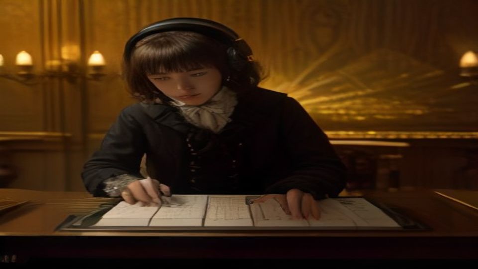 Piano instrument with J.S. Bach conducting — Sunday vibe