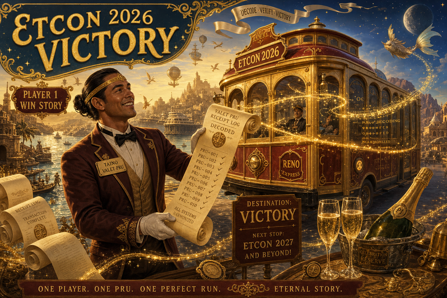 PL Taino — VALET PRU decoding the intergalactic bus with open-source receipt trails — fairytale victory story.