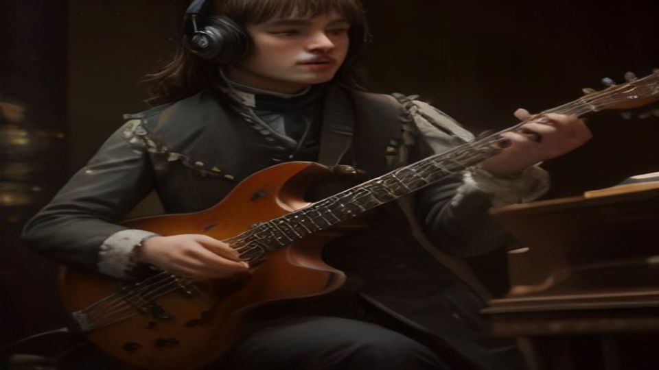 Bass guitar with J.S. Bach conducting — ando bellaco baby